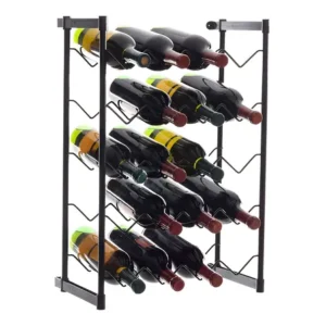 Mini adega aramado metaltru para 20 garrafas de vinho