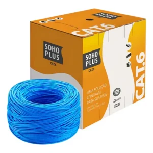 Cabo de rede categoria 6 furukawa soho plus 305m azul