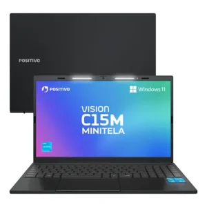 Notebook positivo vision c15m de 15.6" full hd com minitela e tecla copilot, intel celeron, 8gb ram 128gb ssd