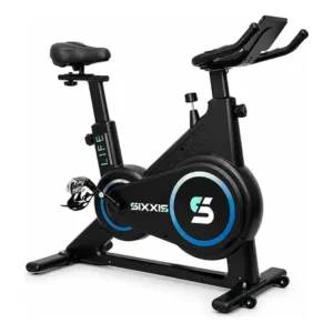 Bicicleta spinning magnética sixxis 16kg bluetooth com apps doméstica preto