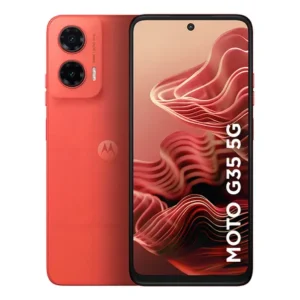 Smartphone motorola moto g35 5g - 256gb 4gb ram+8gb ram boost e camera 50mp com ai nfc tela 6.7 superbrilho coral vegan leather