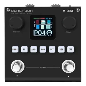 Pedal multiefeitos m-vave blackbox digital para guitarra com bluetooth