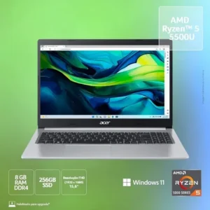 Notebook acer aspire 5 a515-45-r5at amd ryzen 5500u 15.6"amd radeon graphics 256gb sdd 8gb ram windows 11