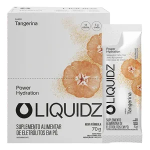 Liquidz® - eletrólitos zero açúcares sabor tangerina kit 1 caixa 14 sachês