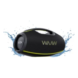 Caixa de som portátil boombox bluetooth waaw by alok hyperboom 1000 a prova d’água 180w