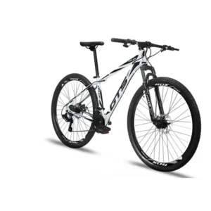 Bicicleta aro 29 gts alumínio rdx 24v freio a disco cor branco/preto tamanho do quadro 19