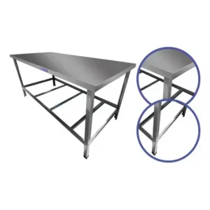 Mesa de aço inox bancada industrial padaria innal 1,20 m