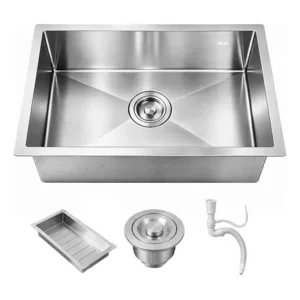 Cuba cozinha gourmet aço inox 304 escovado 50x40 cor prata brinovar