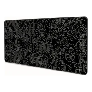 Mouse pad gamer grande profissional 90x40 alta qualidade estampa topografia preto mousepad - titorion