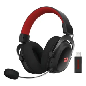Fones de ouvido para jogos sem fio redragon h510-pro pretos com luz led