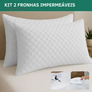 Kit 2 capa travesseiro impermeavel fronha resistente matelado