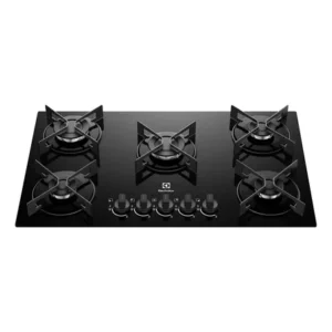 Cooktop 5 bocas a gás electrolux mesa de vidro efficient grade aço fosco (ke5gr) bivolt