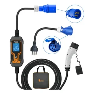 Carregador ev portátil feyree de 7 kw para veículos elétricos tipo 2