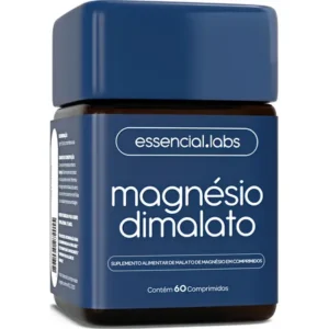 Magnésio dimalato - fórmula 100% pura com máxima concentração e pureza 60 comprimidos