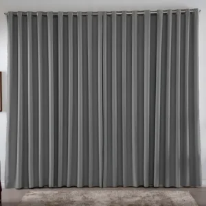 Cortina 3,00x2,80 metros blackout blecaute cinza corta luz em tecido grosso para quarto e sala casa laura enxovais