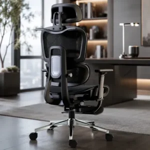 Cadeira ergonômica escritório reclinavel confortavel gamer preto esponja