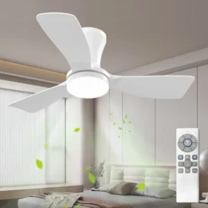 Ventilador de teto moderno 36" com luz led e controle remoto