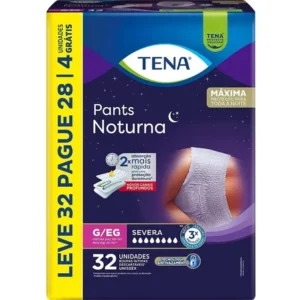 Roupa íntima descartável tena pants noturna g/eg leve 32 pague 28 unidades