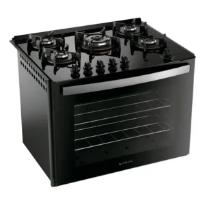 Fogão de embutir 5 bocas atlas utop tripla chama cor preto