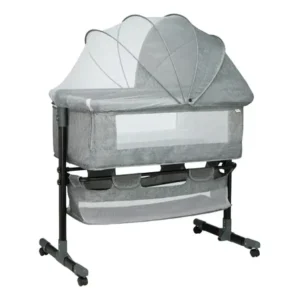 Berço portátil bebê acoplado co-bed connect maxi baby - cinza