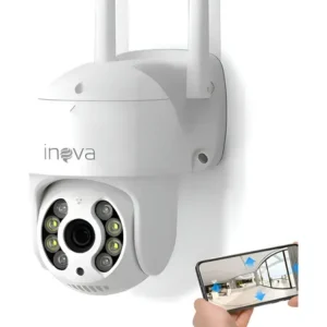 Câmera segurança externa ip wi-fi inteligente com alarme, 360° full hd ptz visão noturna colorida rastreamento humanóide áudio bidirecional ip66 à prova d'água e de poeira yoosee/icsee