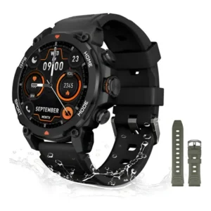 Smartwatch aurafit g6 tático com gps e amoled 1.43" preto