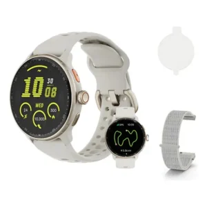 Relógio inteligente gps smartwatch amoled 3atm sport caixa cinza