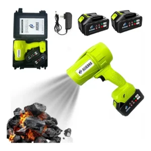Soprador de folhas portátil elétrico sem fio bivolt com maleta 2 baterias motor cobre puro velocidade ajustável alta pressão do vento para jardinagem grama limpeza carro oficina poeira serragem