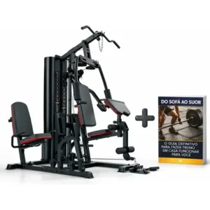 Multi estação de musculação ahead 75kg + e-book digital premium preto
