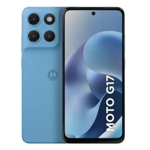 Smartphone motorola moto g17 4g - 256gb 4gb ram + 8gb boost, camera 50mp sony lytia 600, tela fhd+ 60hz, bateria 5200 mah azul