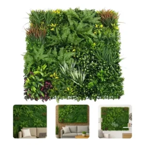 Jardim vertical artificial super premium 100x100 mix de folhagens luxo 1m2 parede verde muro inglês paisagismo suspenso painel