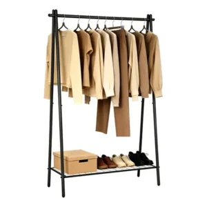 Songmics cabideiro com prateleira, 33,5x92,5x153 cm, preto