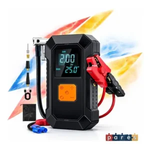 Auxiliar partida bateria compressor ar inteligente emergência portátil veicular com de ar, pares