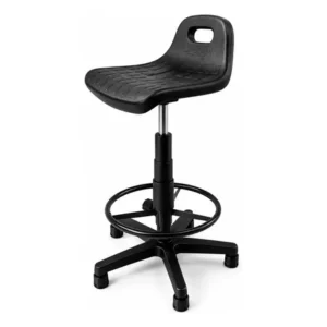 Banco semi sentado skin urban office para escritorio preto