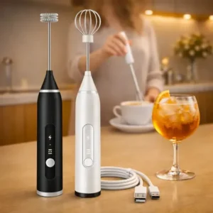 Mini mixer misturador de bebidas elétrico 2 em 1 portátil recarregável mexedor ovos whey leite café espuma shake drinks capuccino suco comica
