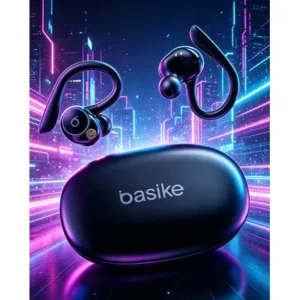 Fone de ouvido bluetooth 5.4 tws com ear clip e gancho, som hifi graves potentes 3d, 50h bateria carga rápida, enc cancelamento ruído, ipx6 à prova d'água – ideal para academia corrida basike