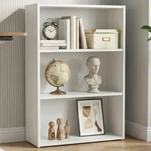 Vasagle estante de livros, 3 níveis 24x60x81cm branco nuvem