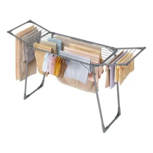 Varal de roupas songmics 56,5 x 173 96,5 cm cinza