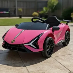 Carro carrinho elétrico infantil esportivo rosa