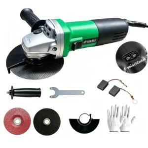 Esmerilhadeira angular profissional adeske 115mm com controle de velocidadepolicorte mini, rebarbadora e lixadeira elétrica,850w,127v or 220v para corte,lixamento desbaste metalverde