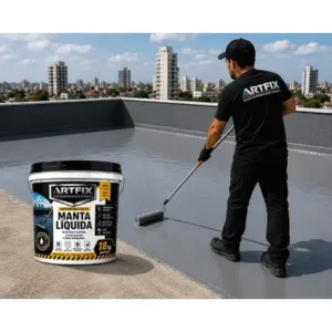 Manta liquida emborrachada 18 kg p/ área externa interna cinza acetinado
