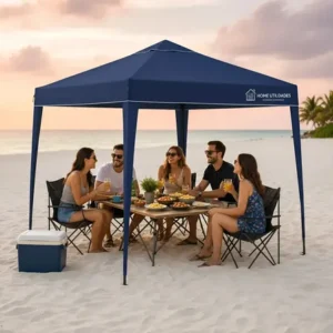 Tenda gazebo dobrável 3x3m sanfonada articulada com proteção uv estrutura em aço galvanizado para praia camping pisicina area externa
