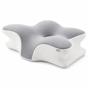 Travesseiro cervical ergonômico em espuma viscoelástica para dormir s-5431 vt abranuv