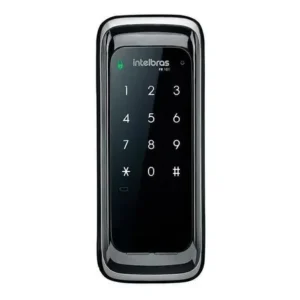 Fechadura digital porta de madeira intelbras fr101 preto