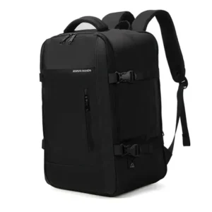 Mochila masculina, impermeável, reforçada, com capacidade ampliada de 30-42l, adequada para portátil, viagens diárias, cor preta