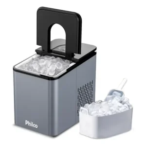 Máquina de gelo turbo ice philco pmg12a cinza e preto