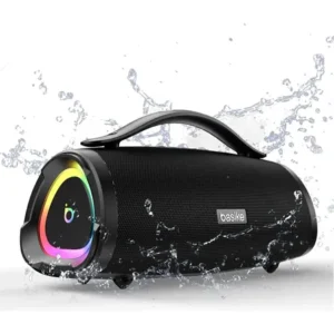 Caixa bluetooth portatil, subwoofer ativo, boombox, 160w, 5.4, estéreo hifi, tws 1+1, 10000mah, bateria 15 horas(65b spl), ipx6, com rgb, powerbank para iphone e samsung, cor preto