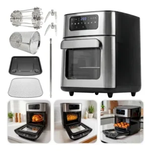 Fritadeira eletrica air fryer ovenfryer 12 litros 1700w 200 graus cor preto