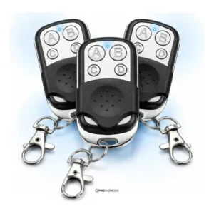 Kit c/ 3 controles remoto universal 4 botões 433mhz rf compatível dispositivo para mega controle portão eletrônico automático garagem alarme porta residencial cerca elétrica pro phone see
