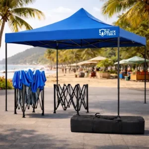 Tenda sanfonada 3m x ajustável btg300m the black tools cor azul